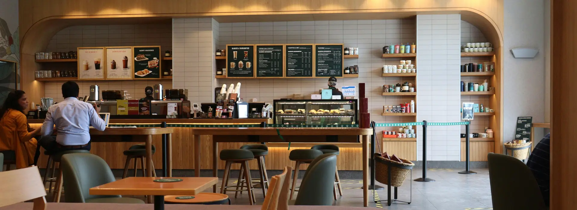 Cozy cafe with artisan coffee