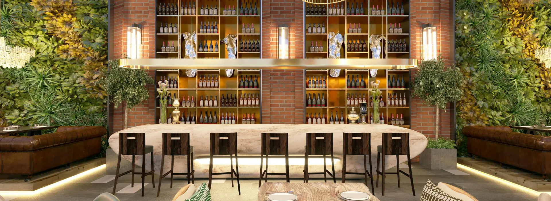 Upscale Restaurant with Open Kitchen